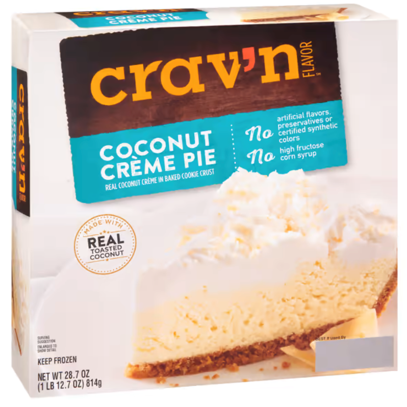 Crav'n Flavor Coconut Creme Pie 28.7oz [Click & Collect Only]