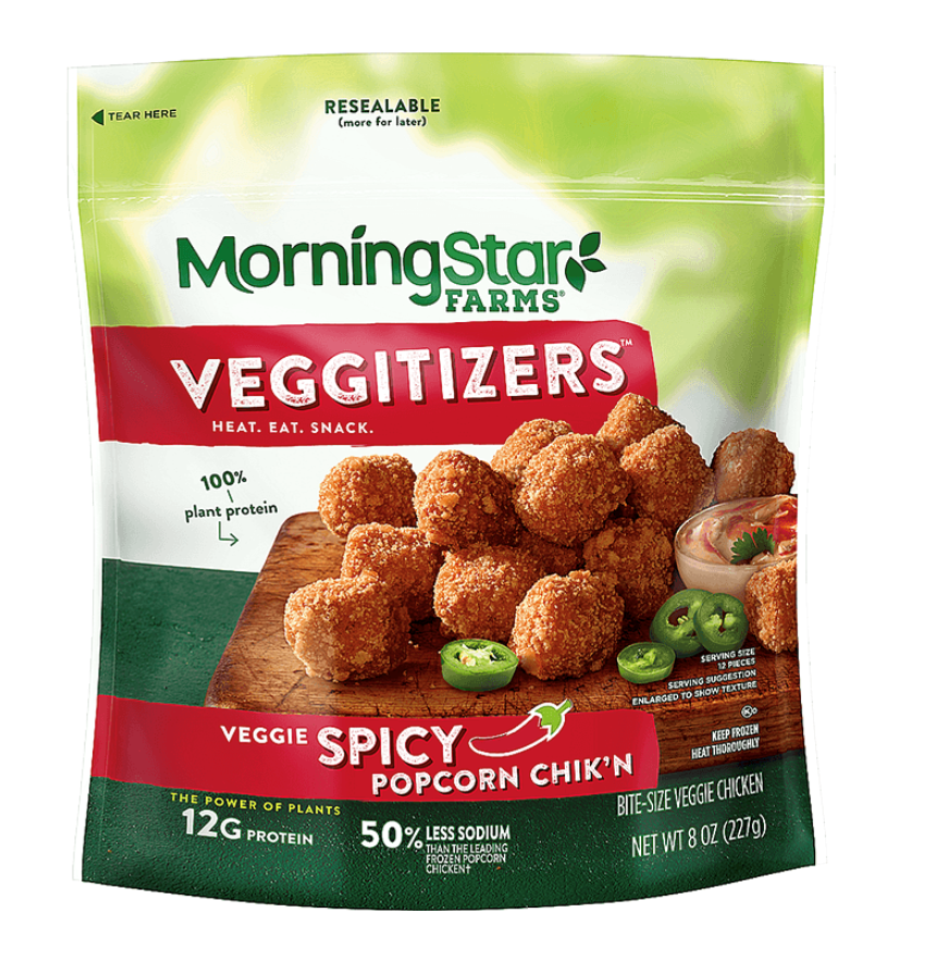Morning Star Farms Veggie Spicy Popcorn Chik'n 8oz [Click & Collect Only]