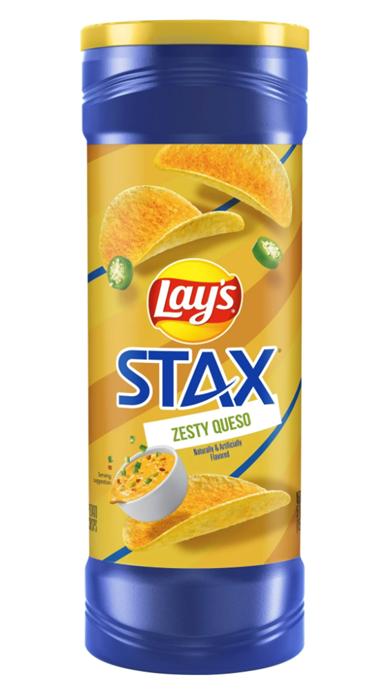 Lay's Stax Zesty Queso 5.5oz (BEST BY: FEB 2025)