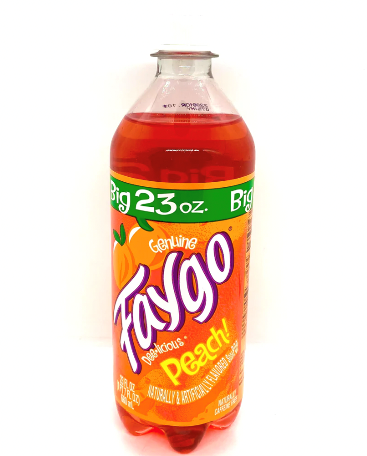 Faygo Peach Soda 23oz