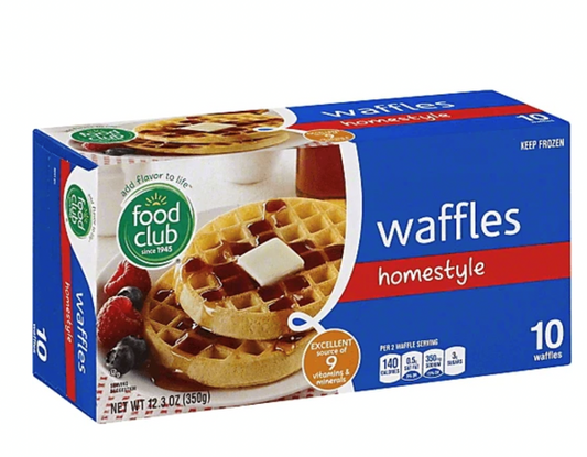 Food Club Homestyle Waffles [Click & Collect Only] 29.6oz