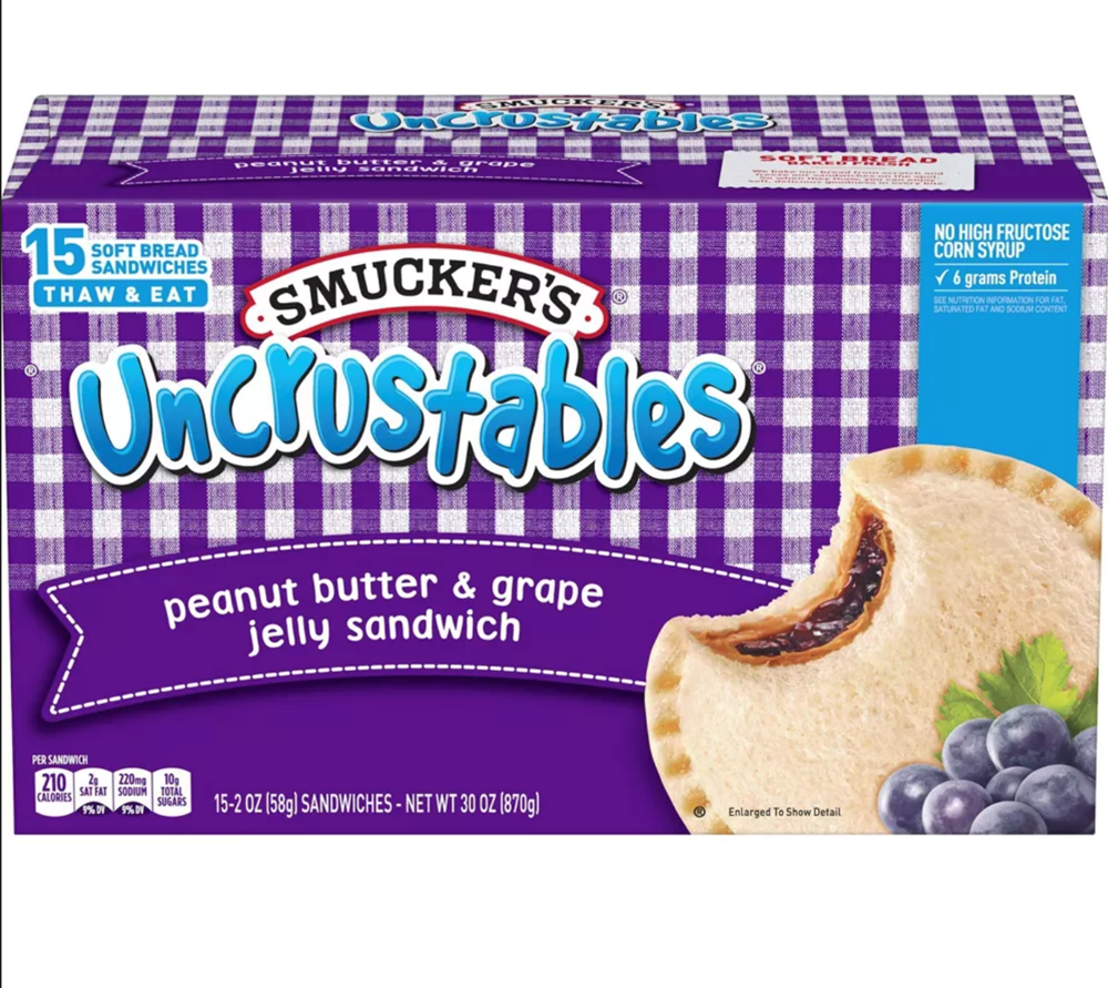 Smucker's Uncrustables Peanut Butter & Grape [Click & Collect Only] 15ct (BEST BY: JUL 2024)