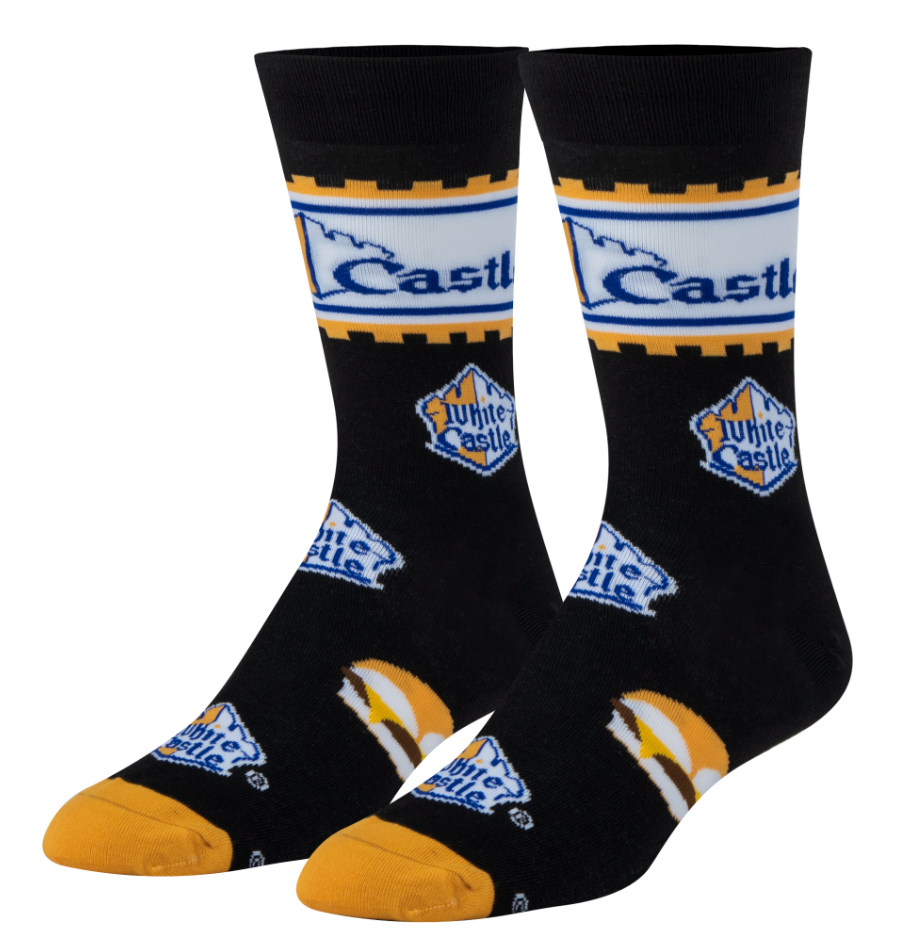 Crazy Socks White Castle Socks (1 Pair)