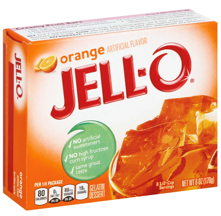 Jell-O Orange Gelatin Dessert Mix 6oz (BEST BY: FEB 2026)