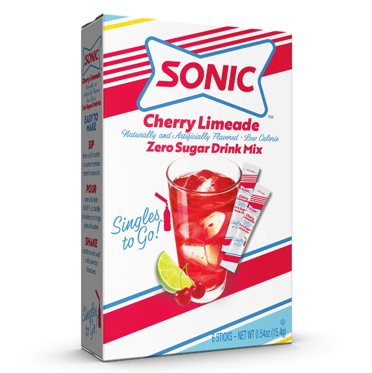 Sonic Cherry Limeade Singles To Go Drink Mix 0.54oz
