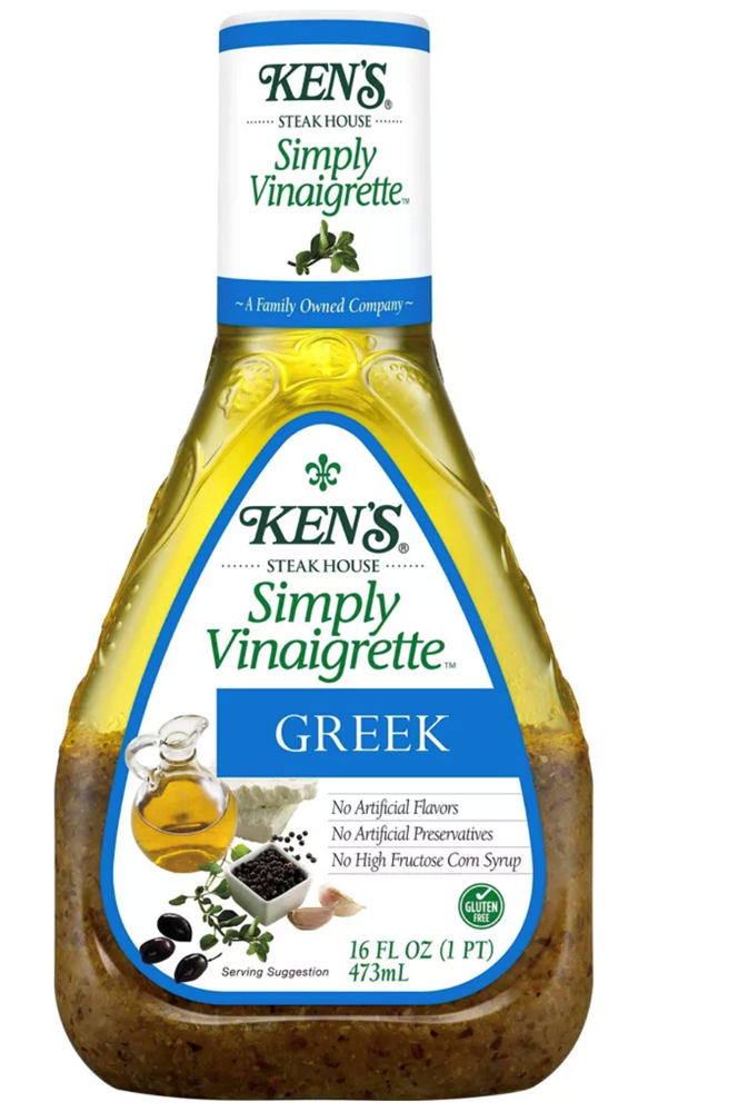Ken's Steak House Simply Vinaigrette Greek Salad Dressing 16oz (BEST BY: AUG 2025)