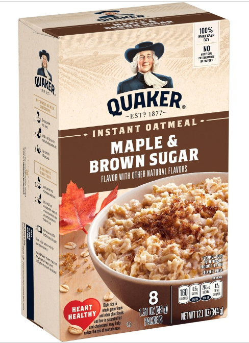 Quaker  Maple & Brown Sugar Instant Oatmeal 12.1oz