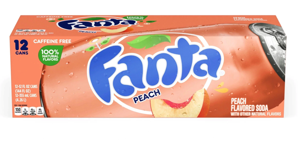 Fanta Peach Soda 12 Pack / 12 oz cans