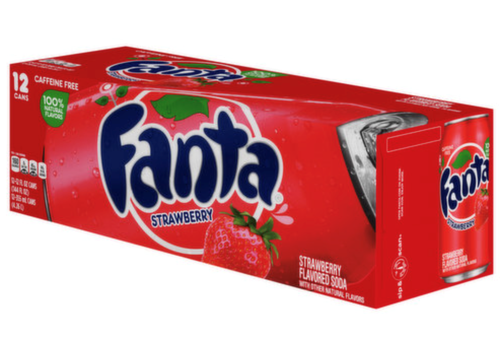 Fanta Strawberry Soda 12 Pack / 12 oz cans