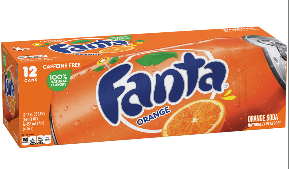 Fanta Orange Soda 12 Pack / 12 oz cans (BEST BY: OCT 2023)