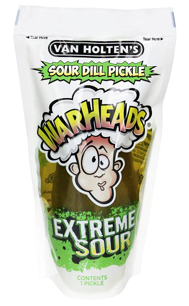 Van Holten's Warheads Extreme Sour Pickle in a Pouch