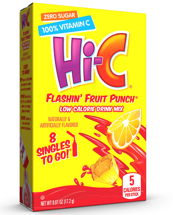 Hi-C Flashin Fruit Punch Drink Mix 8 Pack – USAFoods
