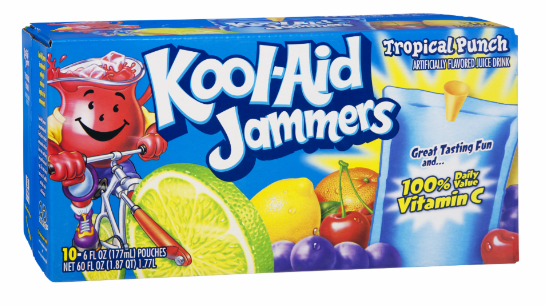 Kool Aid Jammers Tropical Punch Flavoured Drink 60 fl oz (10 ct) (BEST BY: AUG25)