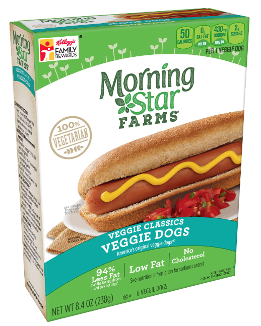 Morning Star Frozen Veggie Hot Dogs 8.4oz [Click & Collect Only]