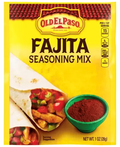 Old El Paso Fajita Seasoning Mix 1oz (BEST BY: SEPT 2023)