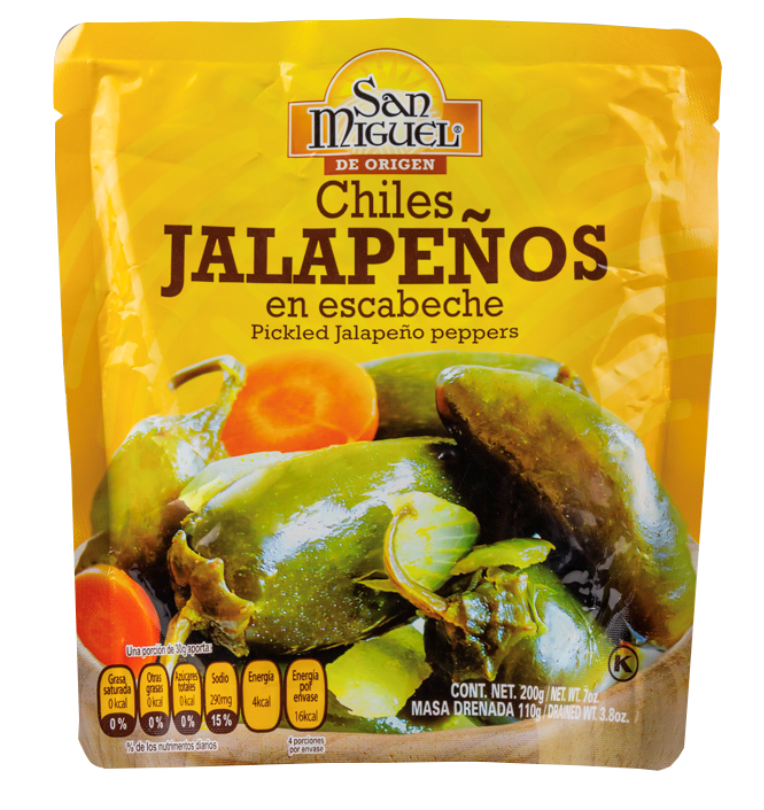 San Miguel Chiles Jalapeños Pickled Jalapeños Pepper 7ozs