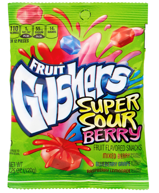 Fruit Gushers Super Sour Berry 4.25oz