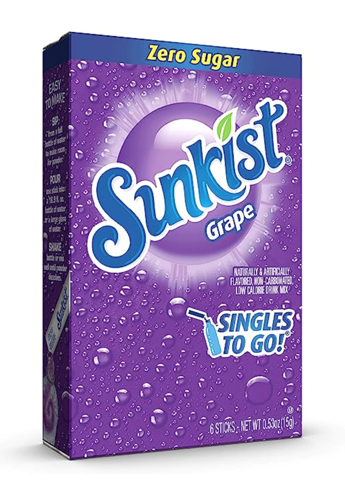 Sunkist Grape Singles to Go 6 Pack 0.53oz