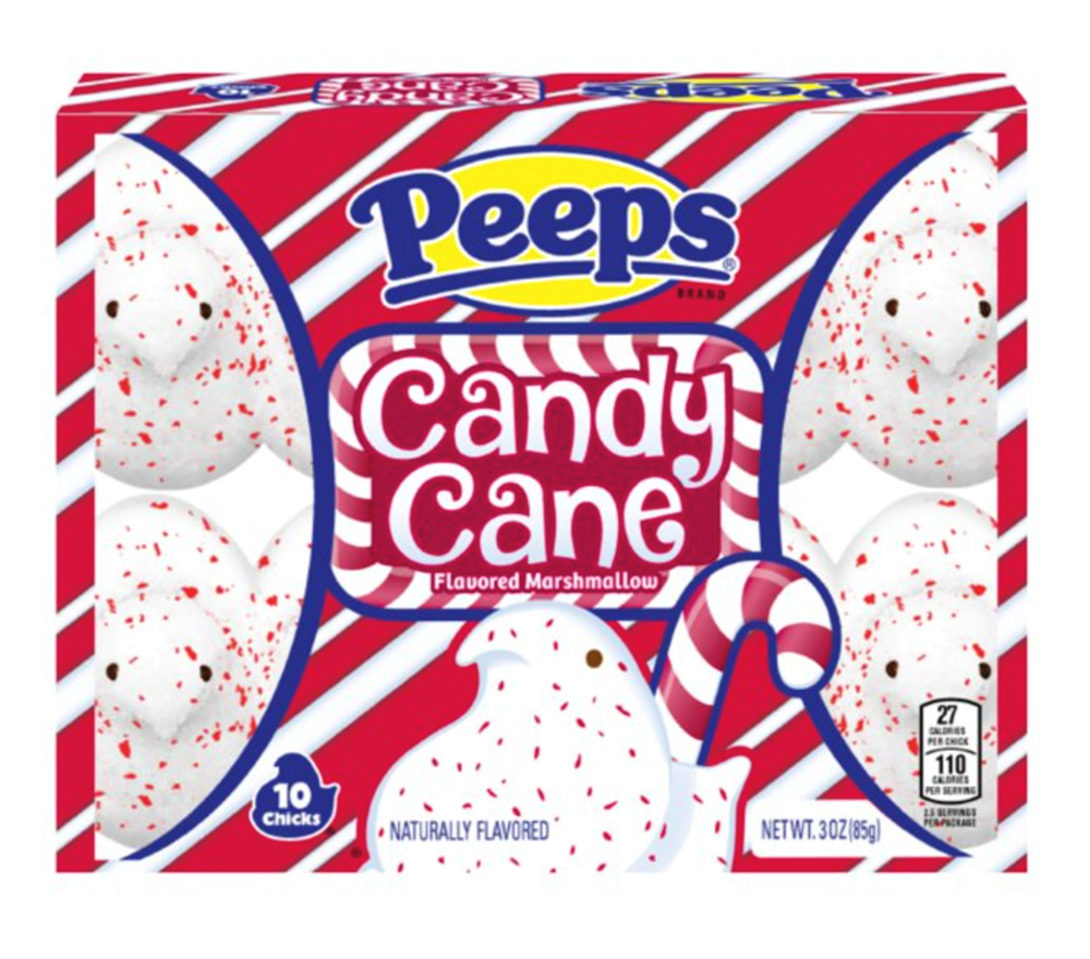 Peeps Christmas Candy Cane Chicks 10ct (best by: may 2025)