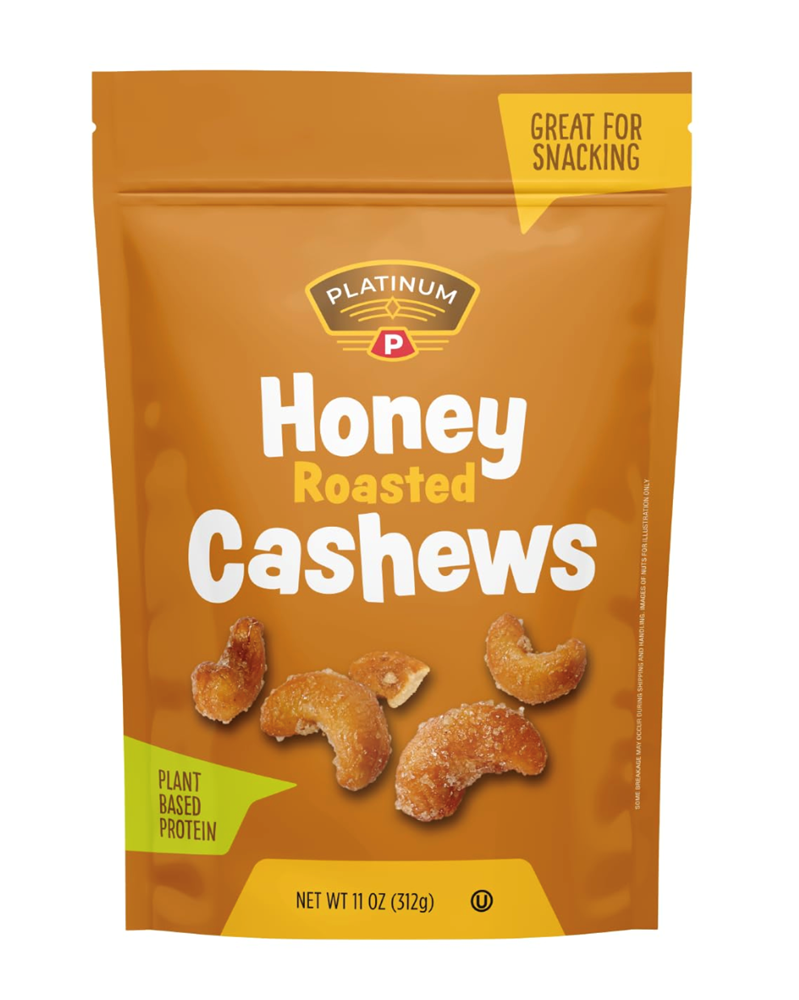 Platinum Honey Roasted Cashews 11oz