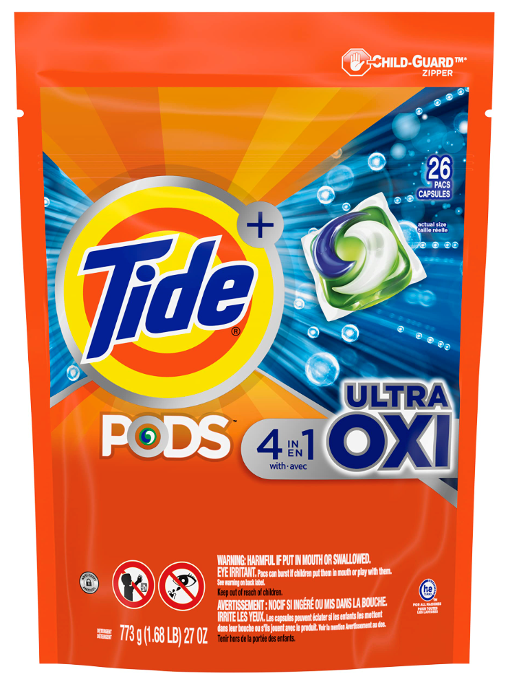 Tide Ultra Oxi Liquid Detergent Pods 26ct