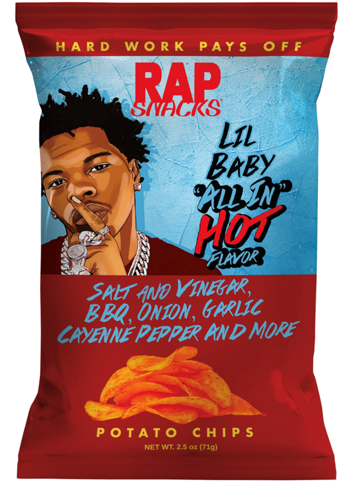 Rap Snacks Lil Baby All in Hot 2.5oz (BEST BUY DATE: MARCH 19TH 2025)