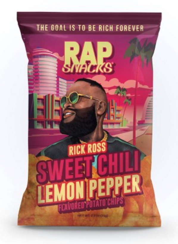 Rap Snacks Rick Ross Sweet Chili Lemon Pepper 2.5oz (BEST BIY DATE: JAN 11TH 2025)