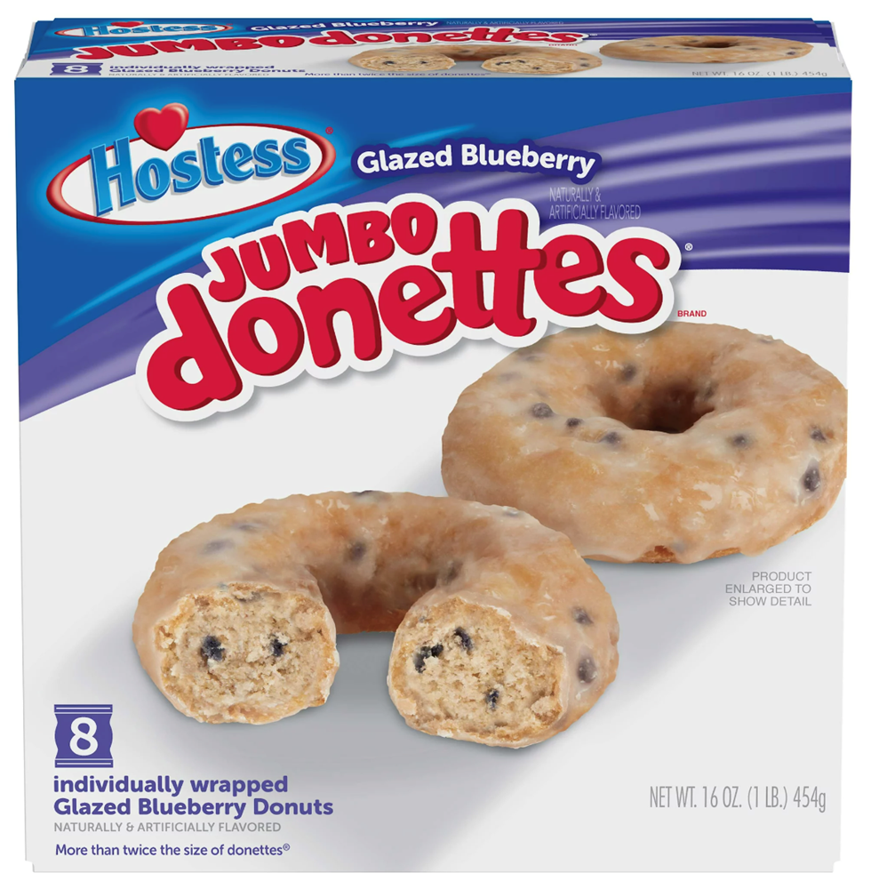 Hostess Glazed Blueberry Jumbo Donettes 16oz