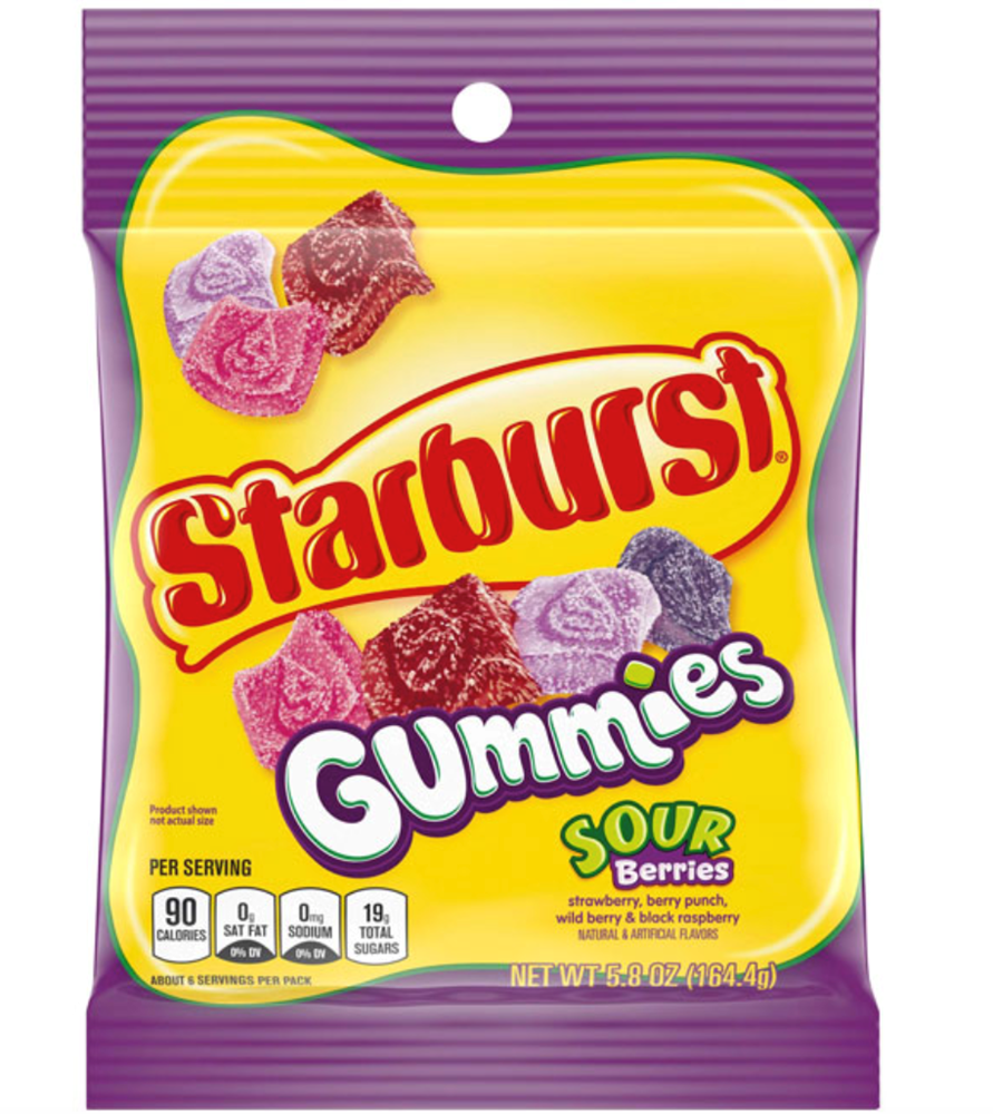 Starbursts Sour Berries Gummies 5.8oz