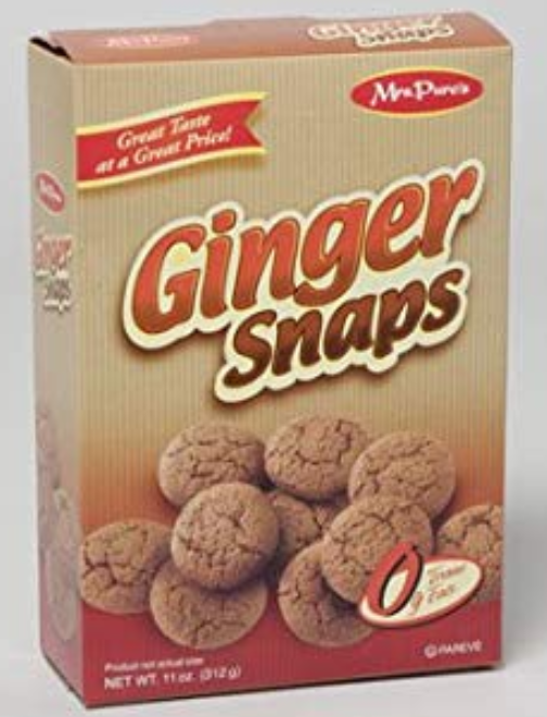Mrs Pure's Ginger Snaps 11oz