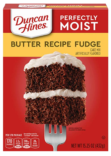 Duncan Hines Perfectly Moist Butter Recipe Fudge Cake Mix 15.25oz (BEST BY SEP 2023)