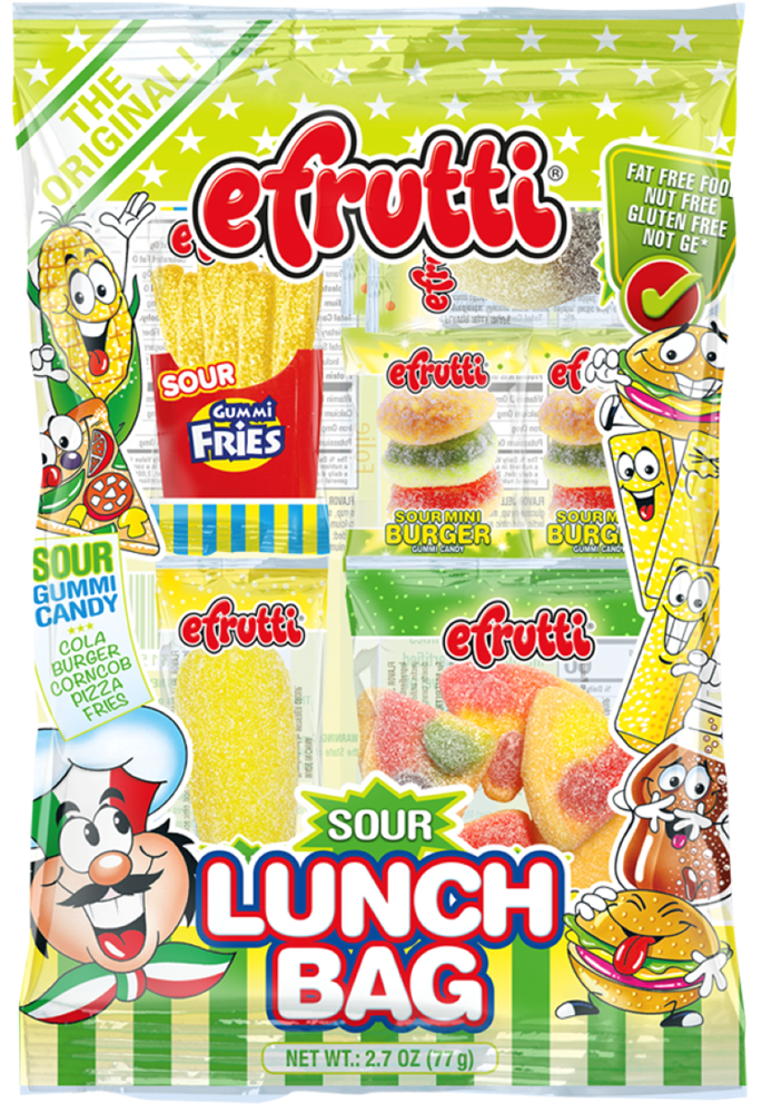 efrutti Gummi Sour Lunch Bag 2.7oz (BEST BY: SEP 2025)