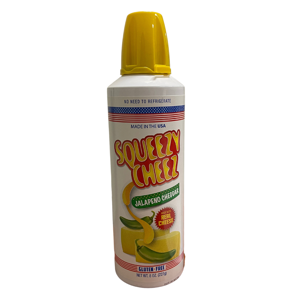 Squeezy Cheez Jalapeno Cheddar Cheese in a Can 8oz