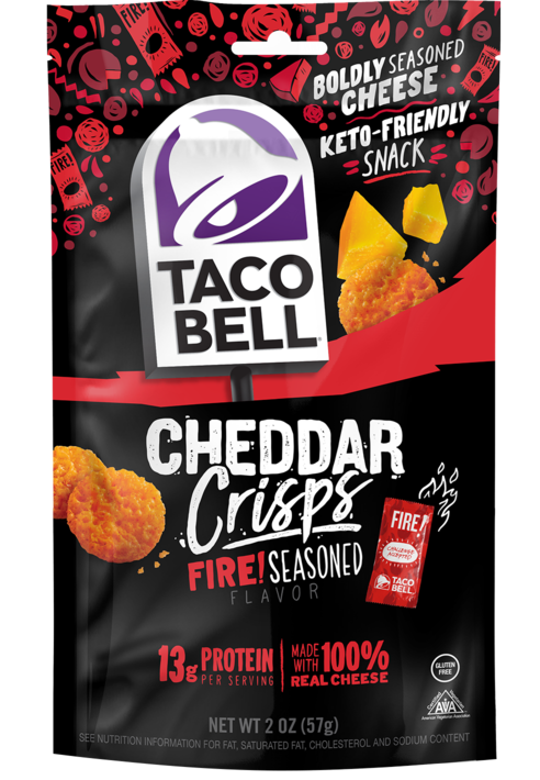 Taco Bell Fire Cheddar Crisps 2oz