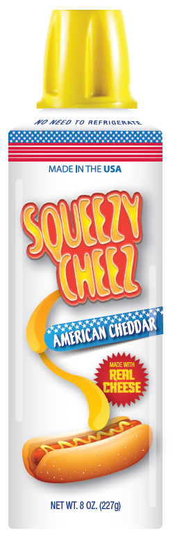 Squeezy Cheez American Cheddar Cheese in a Can 8oz