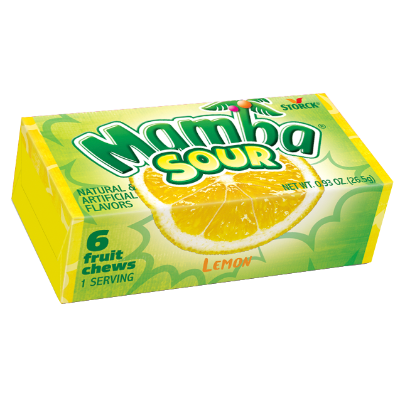 Storck Mamba Sour Fruit Chews Assorted 0.93oz (BEST BY: SEP 2022)