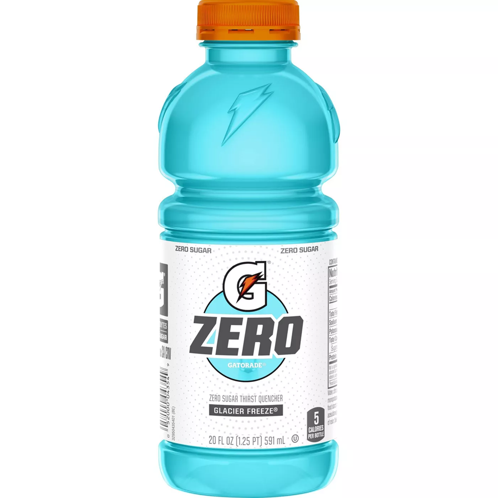 Gatorade G Zero Sugar Glacier Freeze Thirst Quencher 20oz