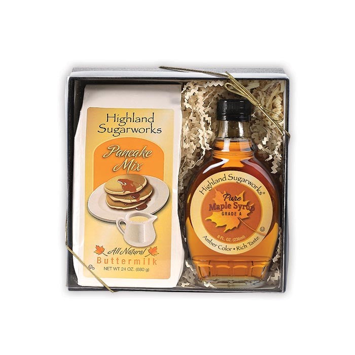 Highland Sugarworks Pancake Mix & Maple Syrup Grade A Gift Set