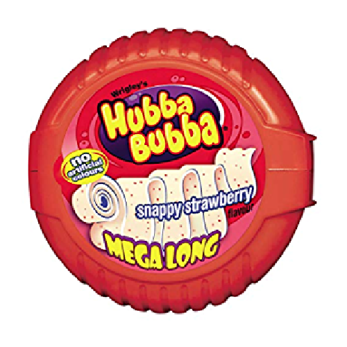 Hubba Bubba Mega Long Snappy Strawberry Tape 56g