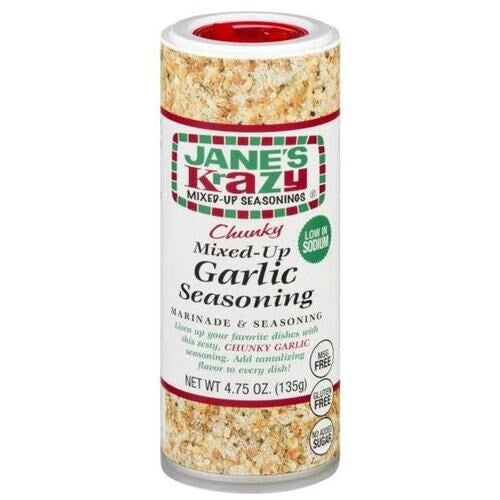 Jane's Krazy Chunky Mixed-Up Garlic Seasoning 4.75oz