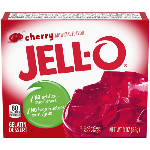 Jell-O Cherry Gelatin Mix 6oz