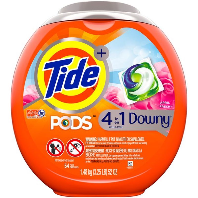 Tide Pods 4in1 with Downy April Fresh 54ct