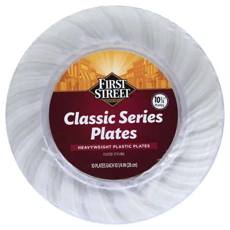First Street Classic Clear Plates 10ct 10.25inch