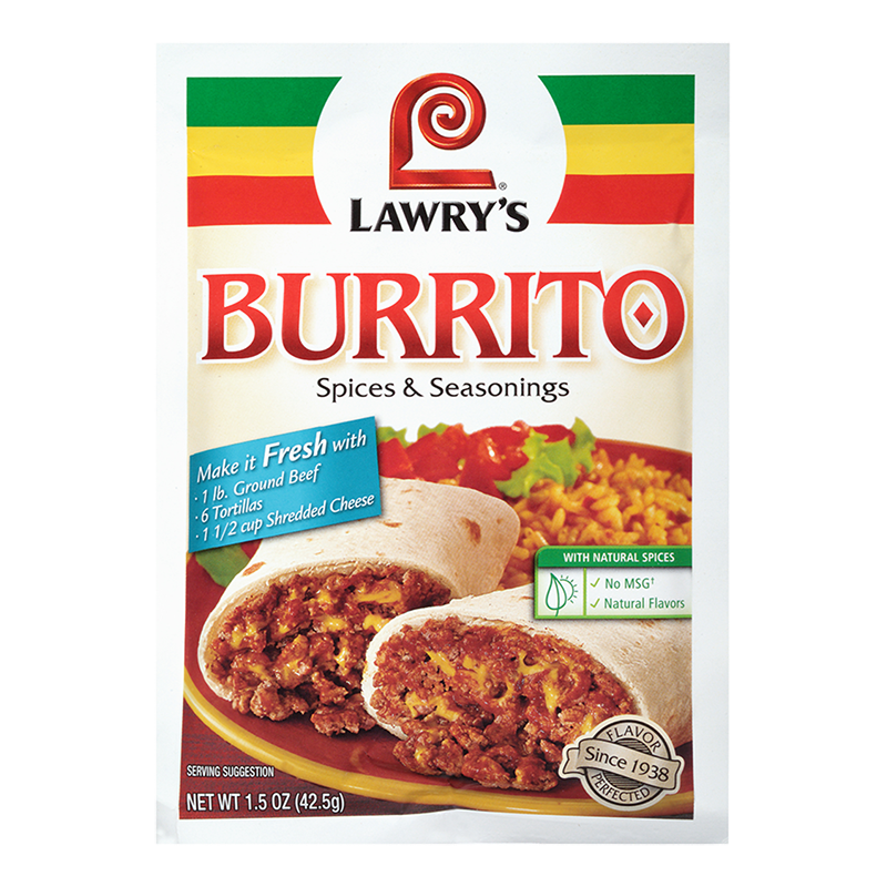 Lawry's Burrito Spices & Seasoning Mix 1.5oz