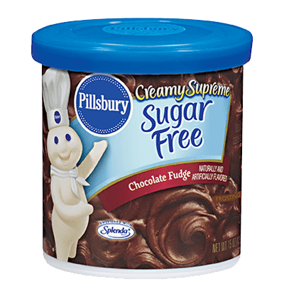 Pillsbury Zero Sugar Premium Frosting Chocolate Fudge 15 oz  (BEST BY: DEC 24)