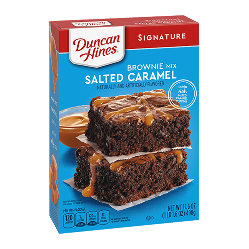 Duncan Hines Signature Salted Caramel Brownie Mix 17.6oz (BEST BY: JAN 2024)