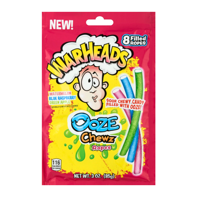 Warheads Ooze Chewz Ropes 3oz
