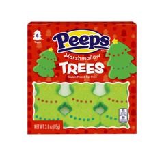 Peeps Christmas Marshmallow Xmas Trees 6ct 3oz